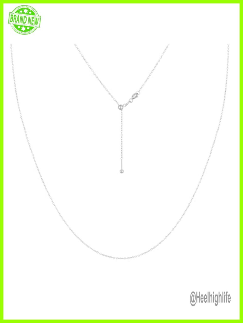 Adjustable 24K Gold Plated Stainless Steel Chain Necklace 1mm Slider